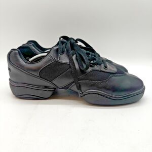 Revolution Dancewear 901 Black Leather Split Sole Women's 9.5 AD M Jazz Lace Up